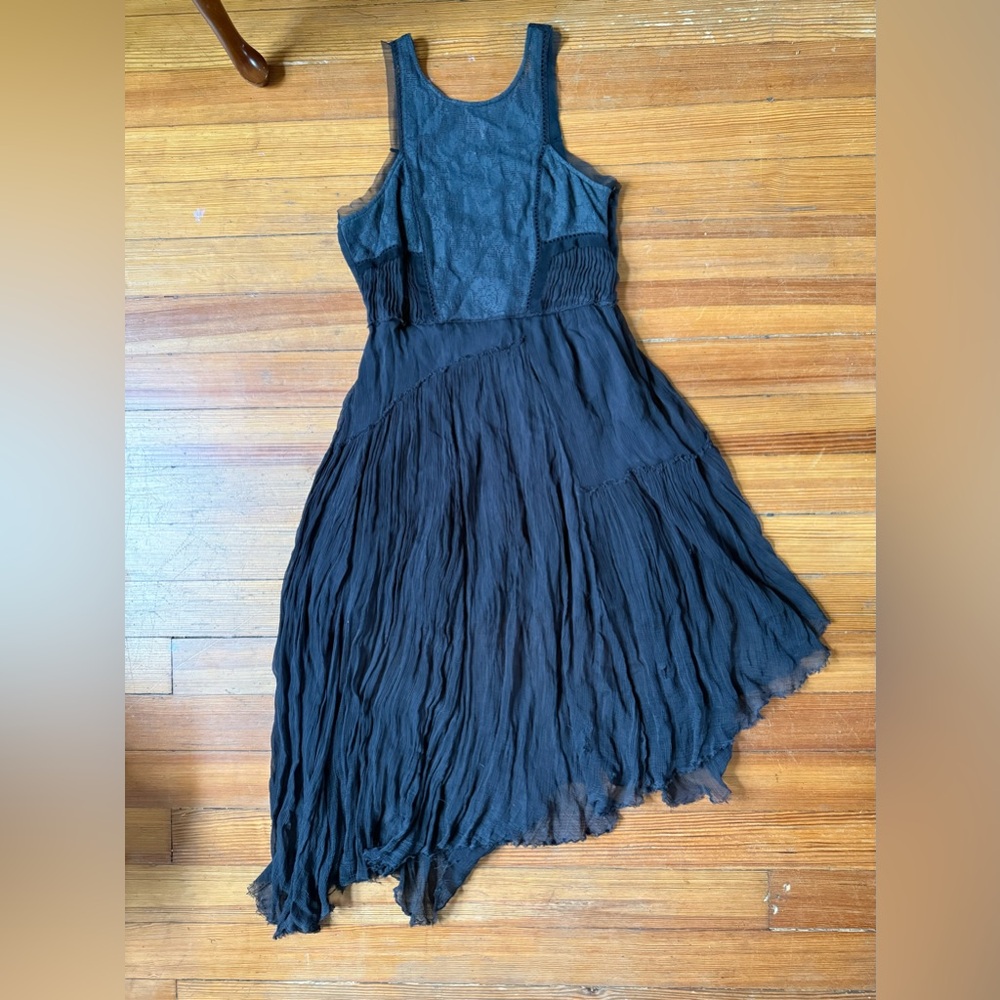 free people black asymmetrical dress